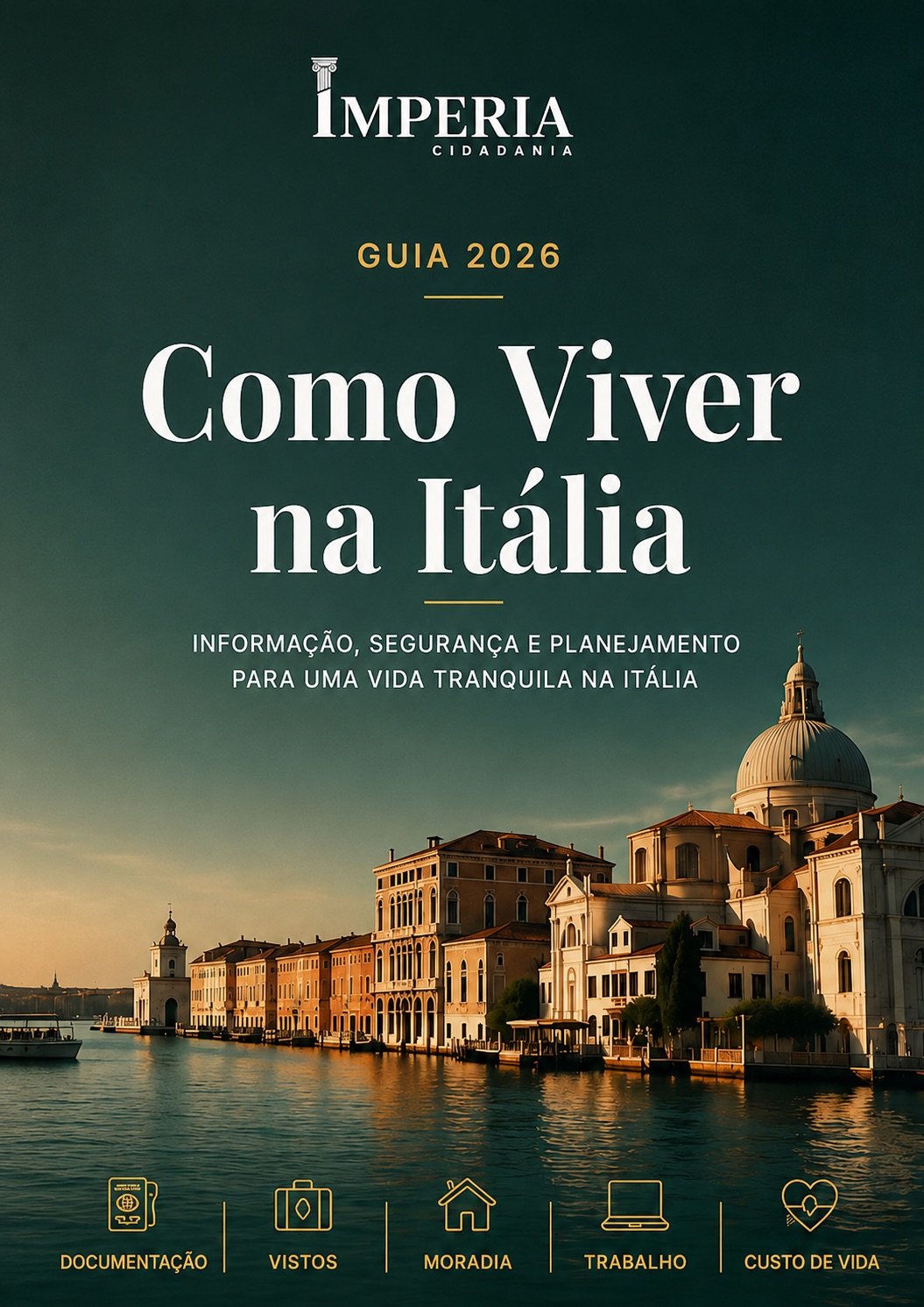Capa do guia Como Viver na Itália, edição 2026